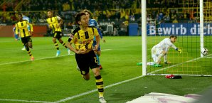 Shinji Kagawa erzielte gegen den HSV sein erstes Saisontor für Dortmund Shinji Kagawa