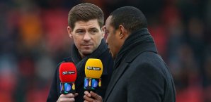 Steven Gerrard ist derzeit unter anderem auch als TV-Experte tätig Steven Gerrard