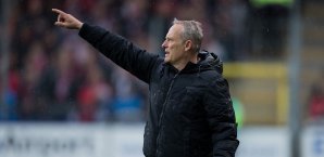 Bei Freiburgs Christian Streich geht es derzeit aufwärts Christian Streich