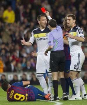 John Terry musste frühzeitig duschen Chelsea Barcelona FC dpa