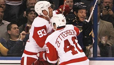 Johan Franzen und Henrik Zetterberg (Schweden)
