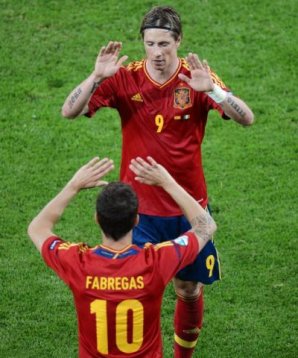 Fernando Torres, Cesc Fabregas, Spanien