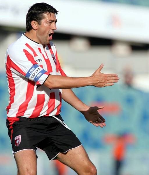 Peter Hutton als Kapitän von Derry City