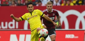 Ilkay Gündogan kommt vor Alexander Esswein an den Ball 1.FC,Nürnberg,BVB,borussia,dortmund,alexander,esswein,ilkay,gündogan