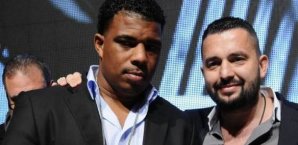 Ahmet Öner (re.) mit seiner Schwergewichtshoffnung Odlanier Solis. Ahmet Öner,Boxen,Malte Müller-Michaelis