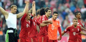 Bayern-Freude nach dem 6.1 gegen Stuttgart Bayern München