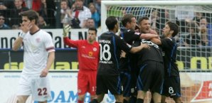 Der FSV Frankfurt bejubelt den Sieg über den FC St. Pauli Fußball,Frankfurt,St. Pauli