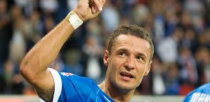 Hoffenheims Sejad Salihovic jubelt über sein Tor zum 2:1. Hoffenheim,Hannover