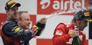 sebastian,vettel,indien,fernando,alonso,champagner