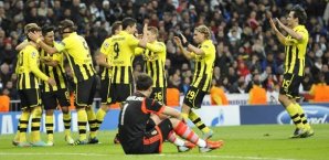 Dortmund jubelt, Iker Casillas geschlagen - ein Sinnbild? Borussia Dortmund, Marcel Schmelzer, Mats Hummels, Real Madrid, Iker Casillas