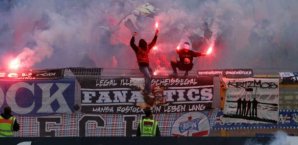 hansa rostock, fans, pyros