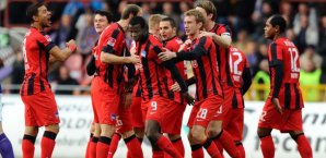 Die Hertha-Spieler konnten schon nach wenigen Sekunden jubeln Hertha BSC, 2. Liga