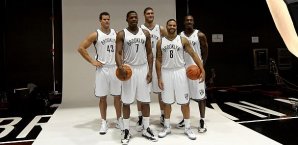 Kris Humphries, Joe Johnson, Brook Lopez, Deron Williams und Gerald Wallace, Brooklyn Nets