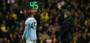 Balotelli, Mancini, Auswechslung