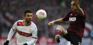 Timmy Simons klärt vor Vedad Ibisevic timmy,simmons,vedad,ibisevic,fc,nürnberg,vfb,stuttgart