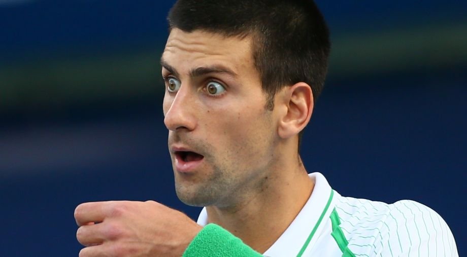 Novak Djokovic schaut entgeistert