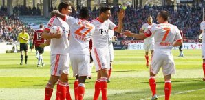 Die Bayern durften, wie schon im Pokal, sechs Mal jubeln FC Bayern München, Hannover 96
