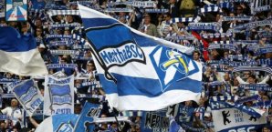 Hertha-Fans bejubeln den Aufstieg ihres Clubs Hertha,Jubel
