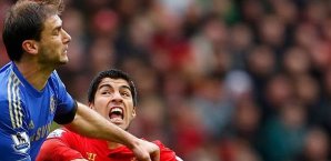 Luis Suarez, Branislav Ivanovic, Liverpool, Chelsea