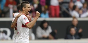 Vedad Ibisevic erzielte das 2:0 für den VfB Stuttgart vedad ibisevic, vfb stuttgart