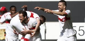 Der erste Heimsieg der Rückrunde wurde entsprechend bejubelt vfb,stuttgart,borussia,mönchengladbach,bundesliga,torjubel