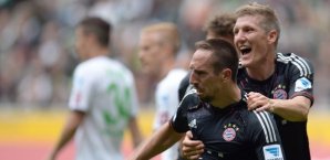 Franck Ribery traf doppelt Franck Ribery,Bastian Schweinsteiger,Bayern München