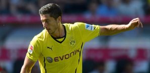Robert Lewandowski vom BVB hat gegen Augsburg immer gut ausgesehen Robert Lewandowski, Borussia Dortmund