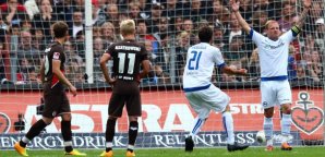 Thomas Hübener feiert seinen Treffer thomas,hübener,arminia,bielefeld