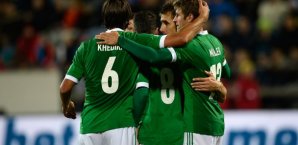 Das DFB-Team bejubelt einen Treffer gegen die Färöer DFB-Team