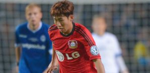 Heung-Min Son erzielte das erste Tor für Bayer Leverkusen Heung-Min Son