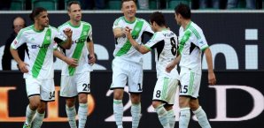 Ivica Olic bejubelt seinen zweiten Treffer Ivica Olic,VfL Wolfsburg