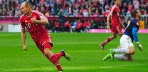 Arjen Robben brachte die Bayern mit seinem Ausgleichstreffer wieder auf Kurs Arjen Robben, FC Bayern München, FSV Mainz 05