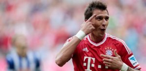 Mario Mandzukic netzte für die Bayern doppelt ein. Mandzukic,FC Bayern