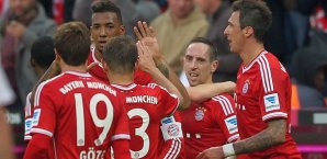 Die Bayern konnten früh jubeln Bayern München, FC Augsburg, Bundesliga