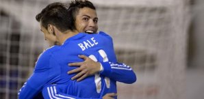 Garteh Bale und Cristiano Ronaldo waren die stärksten Real-Akteure gegen Vallecano Gareth Bale Cristiano Ronaldo