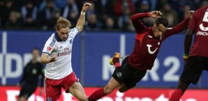 Maxi Beister traf zum 2:1 für den HSV HSV,Hannover 96,Maximilian Beister