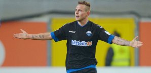 Marvin Bakalorz sorgt mit seinem Traumtor aus über 30 Metern für die Führung des SC MArvin Bakalorz