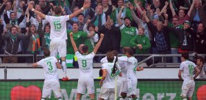 Werder hatte dank des Last-Minute-Treffers allen Grund zu feiern Werder Bremen