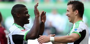 Junior Malanda (l.) und Ivan Perisic (r.) schossen Wolfsburg zum Sieg Junior Malanda, Ivan Perisic