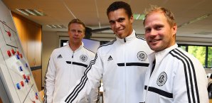 Markus Feldhoff, Valerien Ismael und Rene Rydlewicz (v.l.n.r) gehören zu den Absolventen des 60. DFB-Trainerlehrgangs Markus Feldhoff, Valerien Ismael, Rene Rydlewicz, DFB-Trainerlehrgang, Fußballlehrer