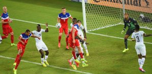 John-Anthony Brooks besorgte per Kopf das Siegtor für die USA John-Anthony Brooks, Hertha, USA, Ghana, WM 2014