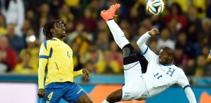 Juan Carlos Paredes und Jerry Bengtson trafen mehrmals aufeinander Juan Carlos Paredes, Ekuador, Honduras,WM2014, Jerry Bengtson