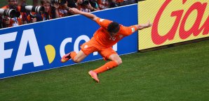 Klaas-Jan Huntelaar sorgte kurz vor Schluss für den Siegtreffer Klaas-Jan Huntelaar, Niederlande