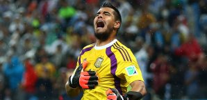 Sergio Romero hielt zwei Elfmeter der Niederländer Sergio Romero, Argentinien