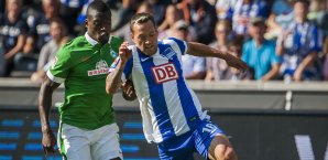 Julian Schiebers (r.) Doppelpack gegen Werder Bremen reichte nicht für Hertha BSC Julian Schieber