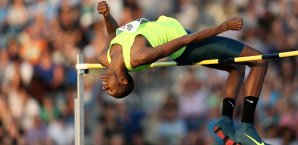 Mutaz Essa Barshim stellte einen neuen Rekord unter Deutschlands freiem Himmel auf Mutaz Essa Barshim