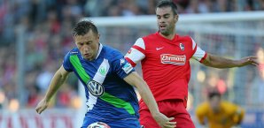 Einen Schritt schneller war der VfL Wolfsburg als die Freiburger. Hier Ivica Olic Ivica Olic