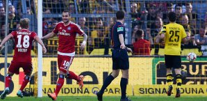 Lewis Holtby und Pierre-Michel Lasogga bejubelten den Führungstreffer Lewis Holtby, Pierre-Michel Lasogga
