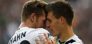 Andre Hahn (l.) und Patrick Herrmann schossen Hoffenheim im Alleingang ab Andre Hahn, Patrick Herrmann