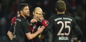 Arjen Robben (M.) erzielte den Frührungstreffer für die Bayern Arjen Robben